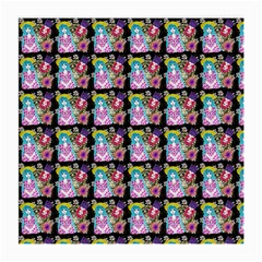 Blue Haired Girl Pattern Black Medium Glasses Cloth (2 Sides) by snowwhitegirl