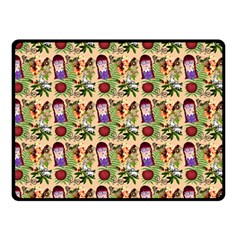 Purple Glasses Girl Pattern Peach Double Sided Fleece Blanket (small)  by snowwhitegirl