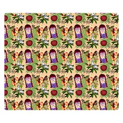 Purple Glasses Girl Pattern Peach Double Sided Flano Blanket (small)  by snowwhitegirl