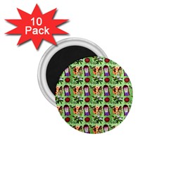 Purple Glasses Girl Pattern Green 1 75  Magnets (10 Pack)  by snowwhitegirl