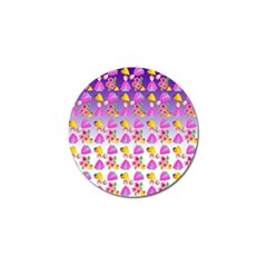 Girl With Hood Cape Heart Lemon Patternpurple Ombre Golf Ball Marker (4 Pack) by snowwhitegirl