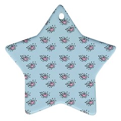 Zodiac Bat Pink Blue Ornament (star) by snowwhitegirl