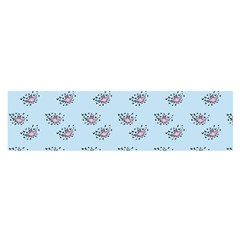 Zodiac Bat Pink Blue Satin Scarf (oblong)