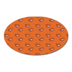 Zodiac Bat Pink Orange Oval Magnet