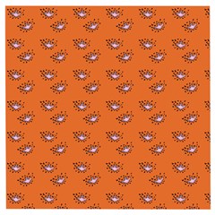 Zodiac Bat Pink Orange Wooden Puzzle Square by snowwhitegirl