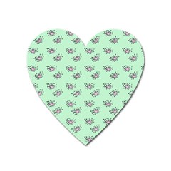 Zodiac Bat Pink Mint Heart Magnet