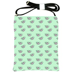 Zodiac Bat Pink Mint Shoulder Sling Bag by snowwhitegirl