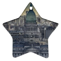 Buenos Aires Argentina Cityscape Aerial View Star Ornament (two Sides) by dflcprintsclothing
