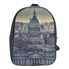 Buenos Aires Argentina Cityscape Aerial View School Bag (large) by dflcprintsclothing