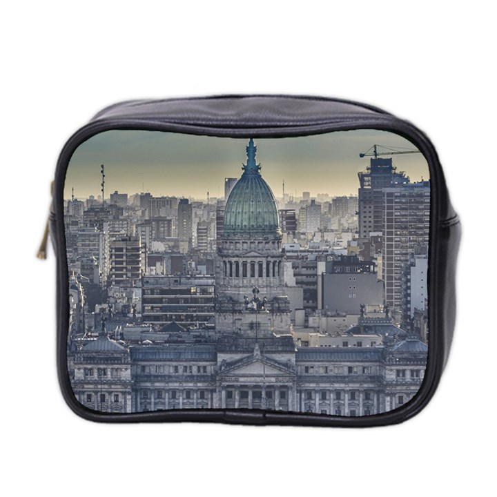 Buenos Aires Argentina Cityscape Aerial View Mini Toiletries Bag (Two Sides)