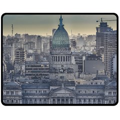 Buenos Aires Argentina Cityscape Aerial View Fleece Blanket (medium)  by dflcprintsclothing