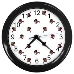 Ugly Monster Fish Drawing Wall Clock (black)