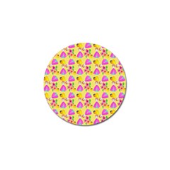 Girl With Hood Cape Heart Lemon Pattern Yellow Golf Ball Marker (10 Pack) by snowwhitegirl