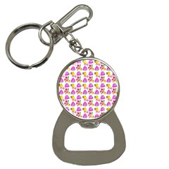 Girl With Hood Cape Heart Lemon Pattern White Bottle Opener Key Chain