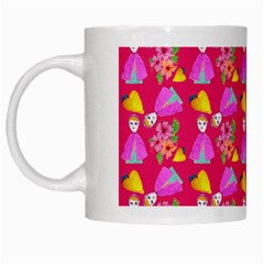 Girl With Hood Cape Heart Lemon Pattern Pink White Mugs by snowwhitegirl
