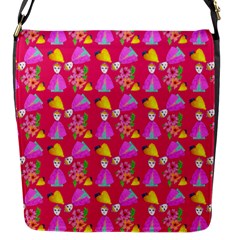 Girl With Hood Cape Heart Lemon Pattern Pink Flap Closure Messenger Bag (s) by snowwhitegirl