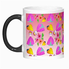 Girl With Hood Cape Heart Lemon Pattern Red Ombre Morph Mugs