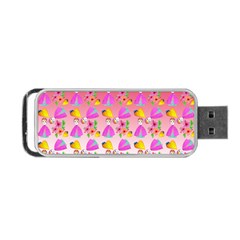 Girl With Hood Cape Heart Lemon Pattern Red Ombre Portable Usb Flash (two Sides) by snowwhitegirl