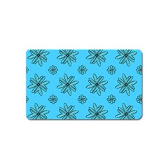 Blue Repeat Pattern Magnet (name Card) by emmamatrixworm