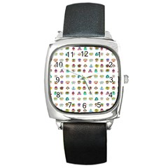 All The Aliens Teeny Square Metal Watch