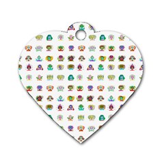 All The Aliens Teeny Dog Tag Heart (Two Sides)