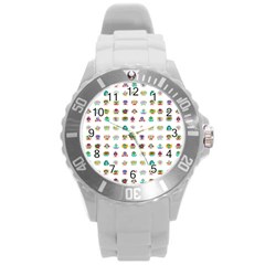 All The Aliens Teeny Round Plastic Sport Watch (L)