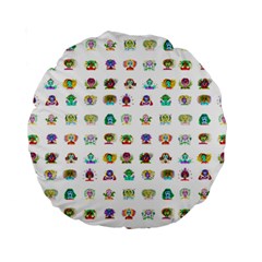 All The Aliens Teeny Standard 15  Premium Round Cushions by ArtByAng