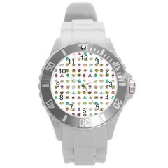 All The Aliens Teeny Round Plastic Sport Watch (l) by ArtByAng