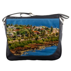 Punta Colorada Aerial Landscape Scene, Uruguay Messenger Bag by dflcprintsclothing