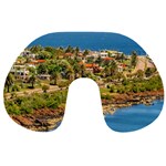 Punta Colorada Aerial Landscape Scene, Uruguay Travel Neck Pillow Front