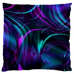 Drunk Vision Large Flano Cushion Case (one Side) by MRNStudios