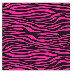 Pink Zebra Large Satin Scarf (square)