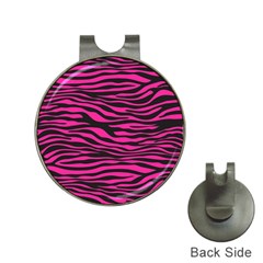 Pink Zebra Hat Clips With Golf Markers by Angelandspot
