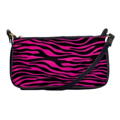 Pink Zebra Shoulder Clutch Bag