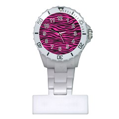 Pink Zebra Plastic Nurses Watch by Angelandspot