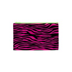 Pink Zebra Cosmetic Bag (xs) by Angelandspot
