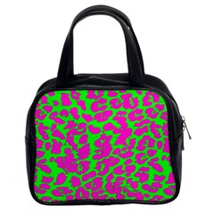 Neon Big Cat Classic Handbag (two Sides) by Angelandspot