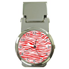 Red And White Zebra Money Clip Watches