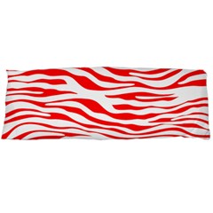 Red And White Zebra Body Pillow Case (dakimakura) by Angelandspot