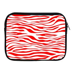 Red And White Zebra Apple Ipad 2/3/4 Zipper Cases by Angelandspot