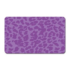 Purple Big Cat Pattern Magnet (rectangular) by Angelandspot