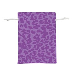Purple Big Cat Pattern Lightweight Drawstring Pouch (s) by Angelandspot