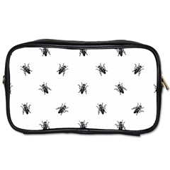 Housefly Drawing Motif Print Pattern Toiletries Bag (two Sides)