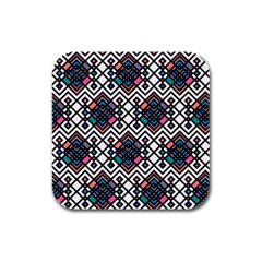 Boho Geometric Rubber Square Coaster (4 Pack) 