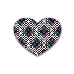 Boho Geometric Rubber Coaster (heart) 