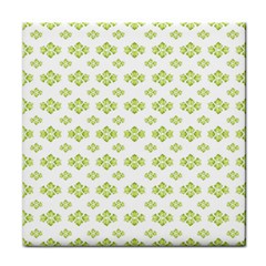 Bright Leaves Motif Print Pattern Design Face Towel by dflcprintsclothing