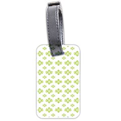 Bright Leaves Motif Print Pattern Design Luggage Tag (two Sides)