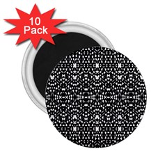 Ethnic Black And White Geometric Print 2.25  Magnets (10 pack) 