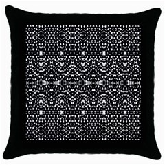 Ethnic Black And White Geometric Print Throw Pillow Case (Black)