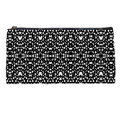 Ethnic Black And White Geometric Print Pencil Case by dflcprintsclothing